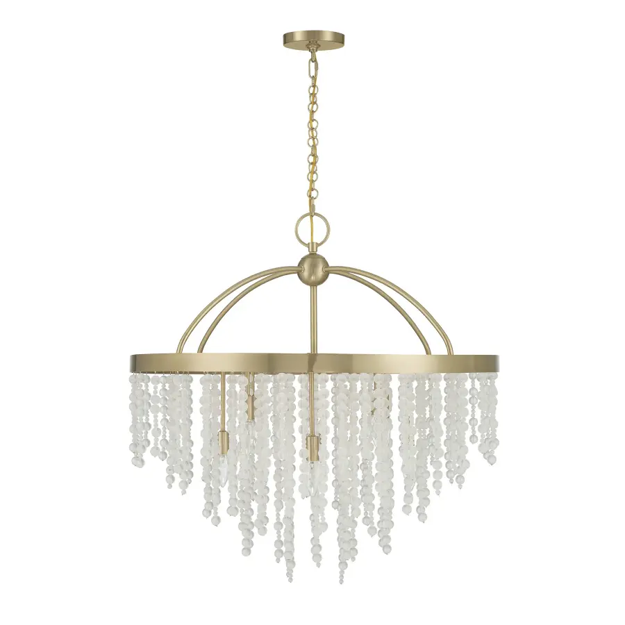 Jeanette 8-Light Chandelier in Noble Brass - Image 2