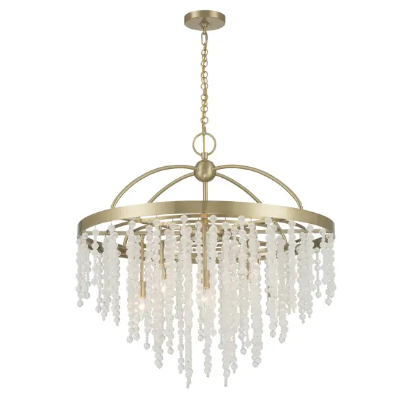 Jeanette 8-Light Chandelier in Noble Brass - Image 3