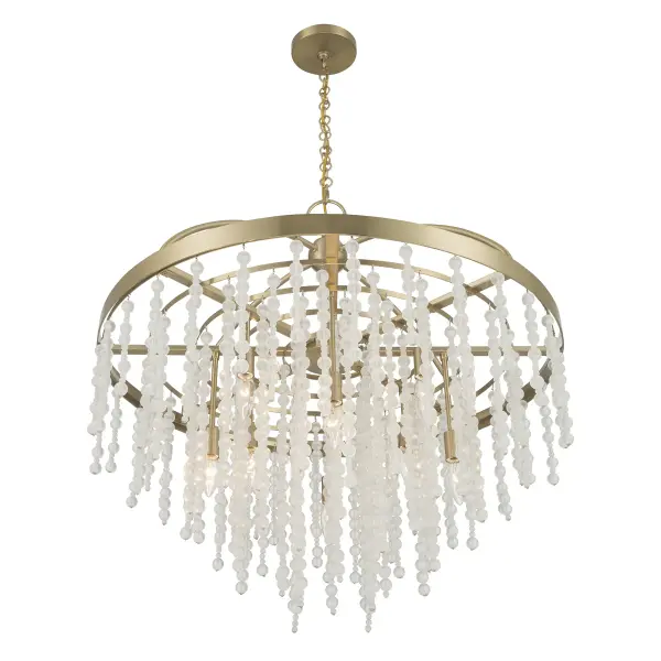 Jeanette 8-Light Chandelier in Noble Brass - Image 4