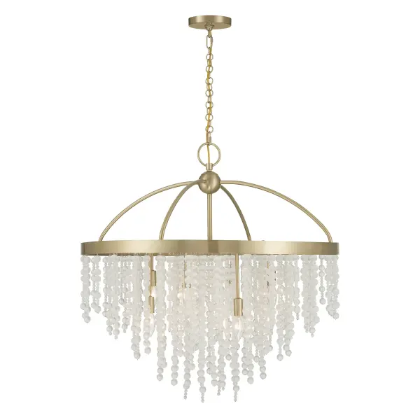 Jeanette 8-Light Chandelier in Noble Brass - Image 5