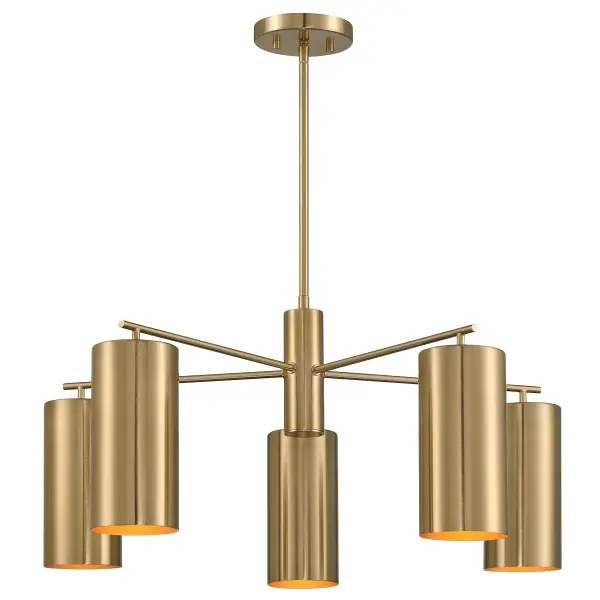 Lio 5-Light Chandelier in Noble Brass by Breegan Jane - Image 1