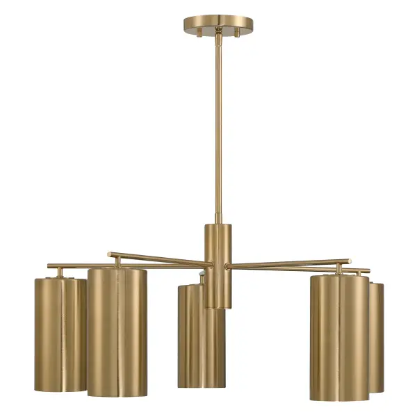 Lio 5-Light Chandelier in Noble Brass by Breegan Jane - Image 5
