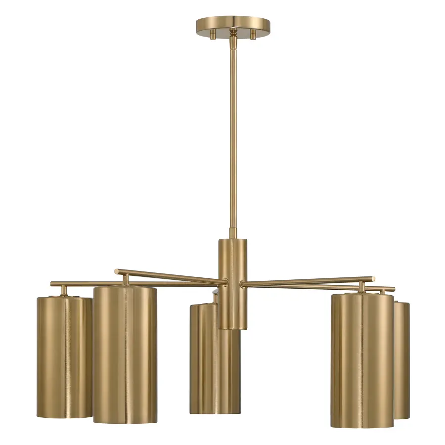 Lio 5-Light Chandelier in Noble Brass by Breegan Jane - Image 5