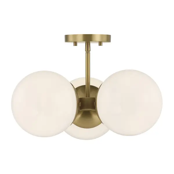 Turin 3-Light Chandelier in Warm Brass by Dann Foley