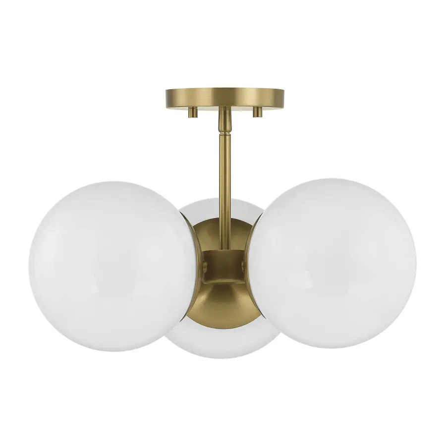 Turin 3-Light Chandelier in Warm Brass by Dann Foley - Image 2