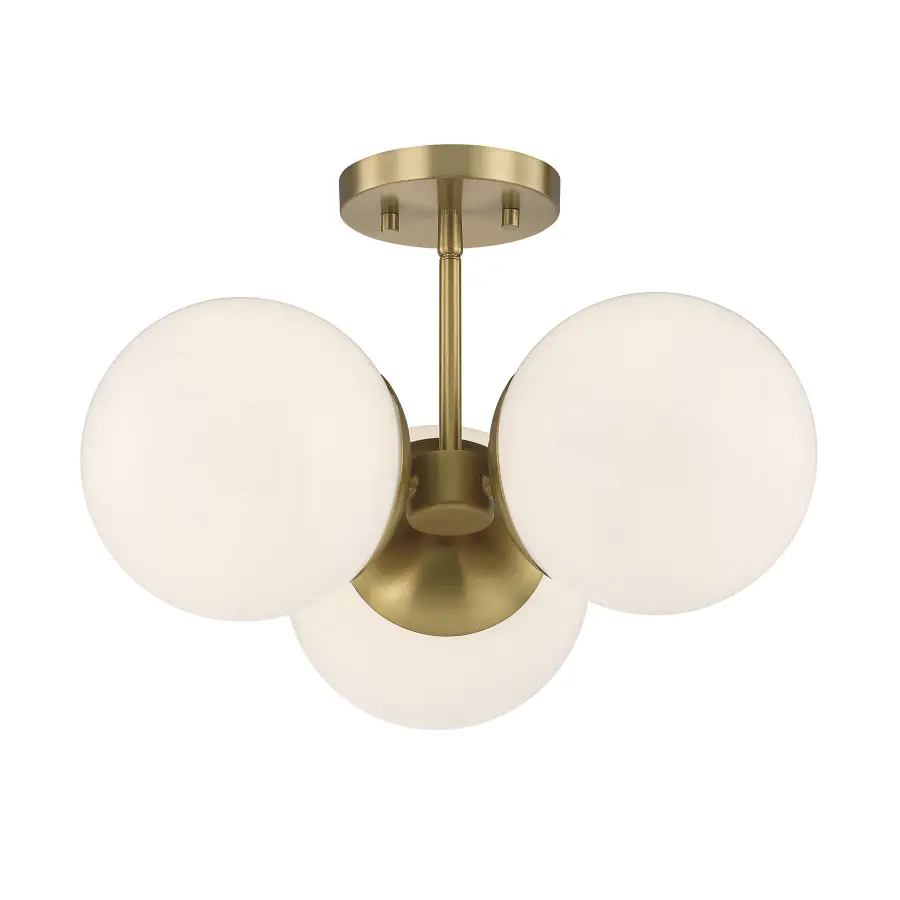 Turin 3-Light Chandelier in Warm Brass by Dann Foley - Image 3
