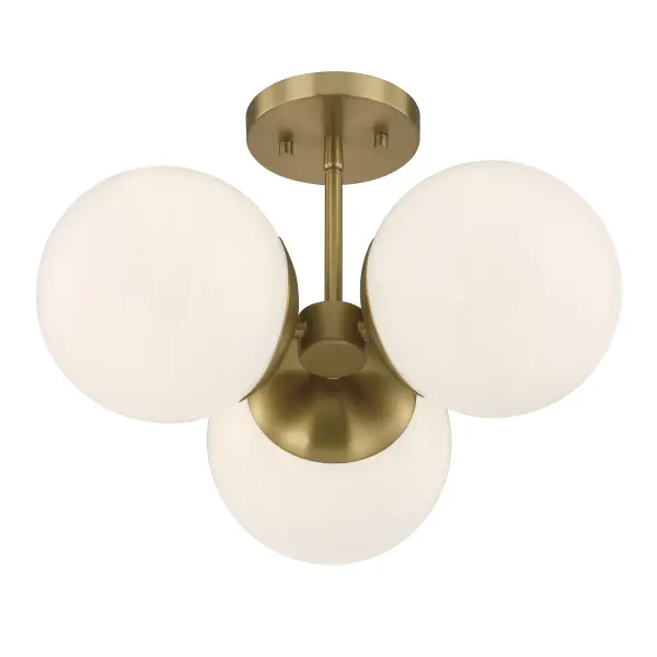 Turin 3-Light Chandelier in Warm Brass by Dann Foley - Image 4