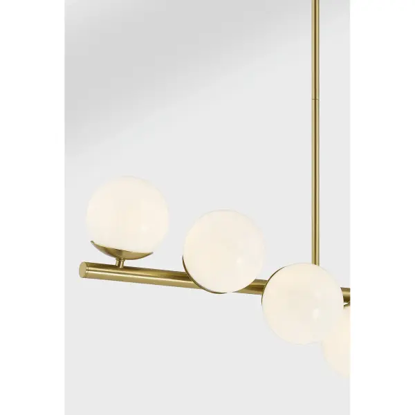 Turin 8-Light Linear Chandelier in Warm Brass by Dann Foley - Image 7