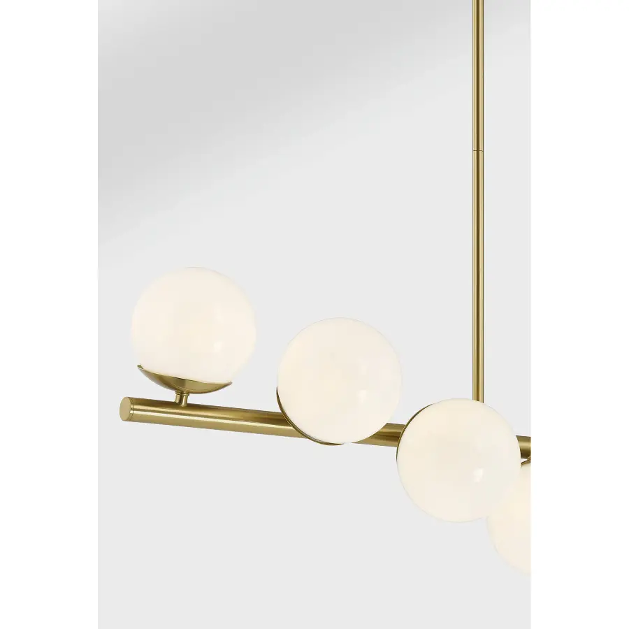Turin 8-Light Linear Chandelier in Warm Brass by Dann Foley - Image 7