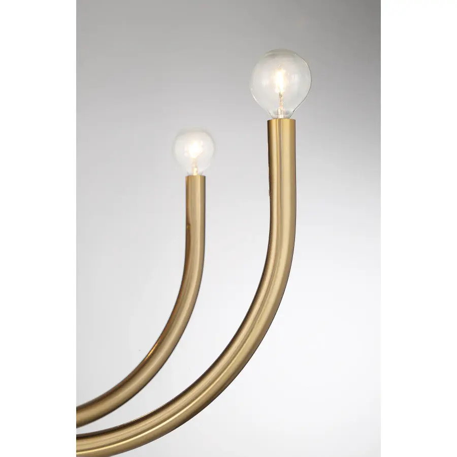 Sorrento Eight Light Chandelier in Noble Brass - Image 6
