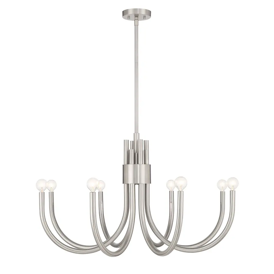 Sorrento 8-Light Chandelier in Satin Nickel - Image 1