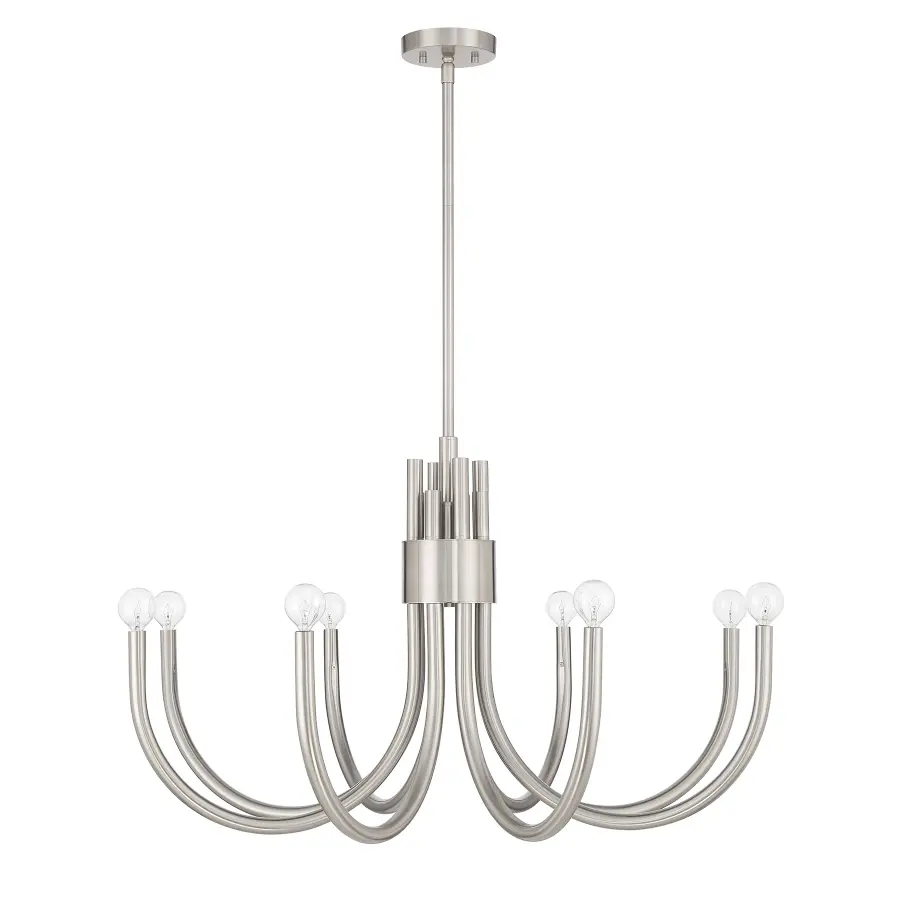 Sorrento 8-Light Chandelier in Satin Nickel - Image 2