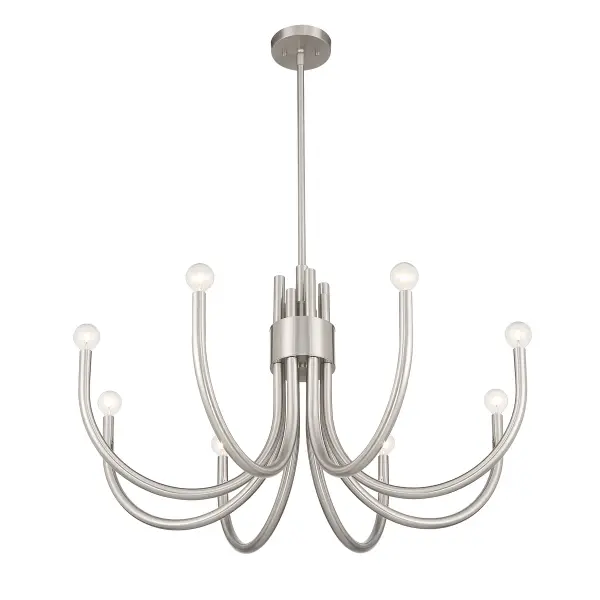 Sorrento 8-Light Chandelier in Satin Nickel - Image 4