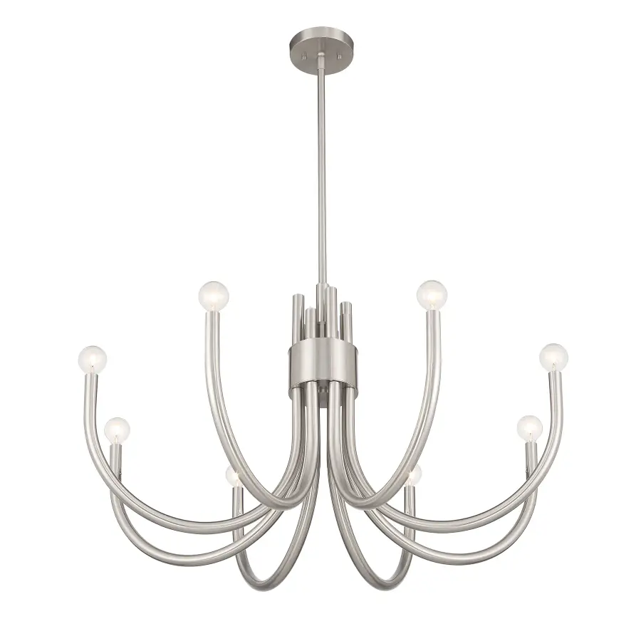 Sorrento 8-Light Chandelier in Satin Nickel - Image 4
