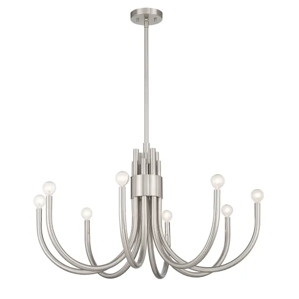 Sorrento 8-Light Chandelier in Satin Nickel - Image 5