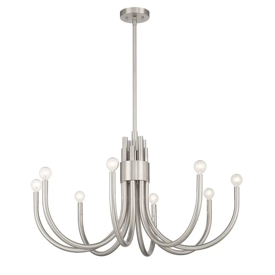 Sorrento 8-Light Chandelier in Satin Nickel - Image 5