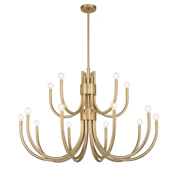 Sorrento 15-Light Chandelier in Noble Brass - Image 3