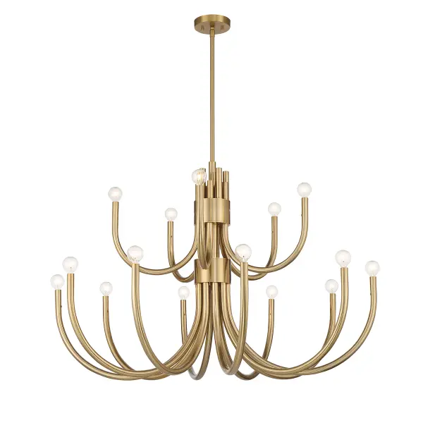 Sorrento 15-Light Chandelier in Noble Brass - Image 5