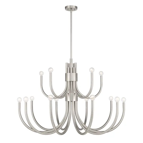 Sorrento 15-Light Chandelier in Satin Nickel - Image 1