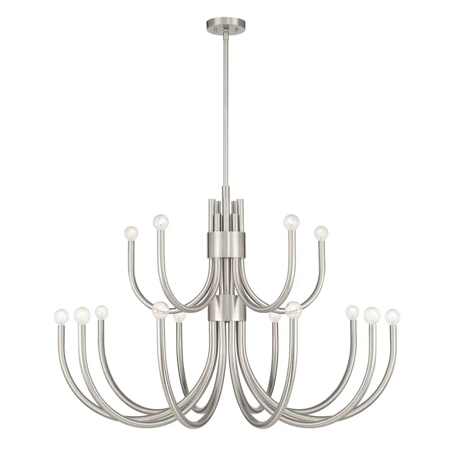 Sorrento 15-Light Chandelier in Satin Nickel - Image 1