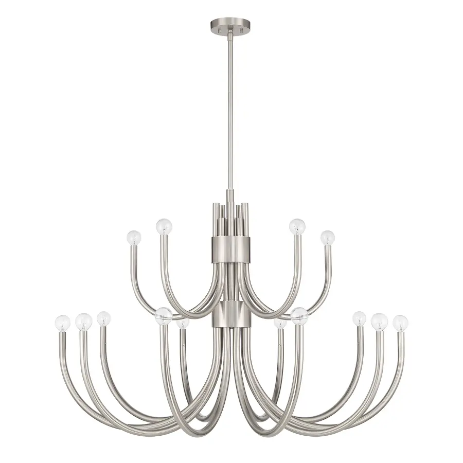Sorrento 15-Light Chandelier in Satin Nickel - Image 2