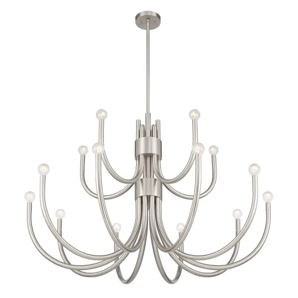 Sorrento 15-Light Chandelier in Satin Nickel - Image 3