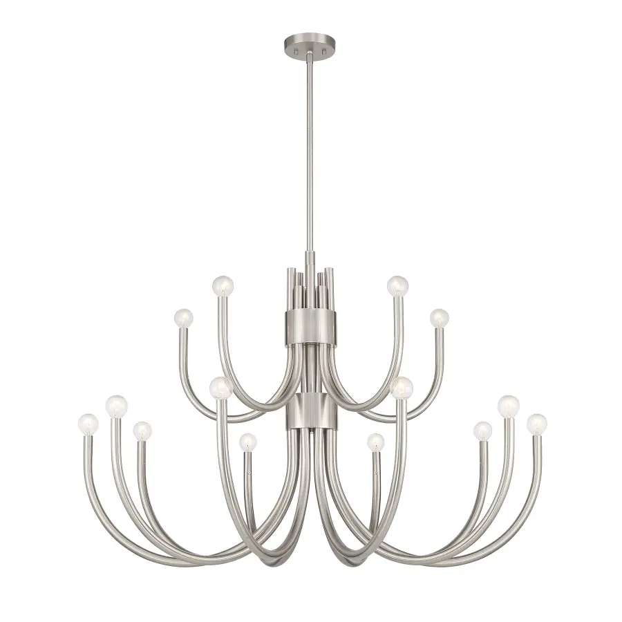 Sorrento 15-Light Chandelier in Satin Nickel - Image 4