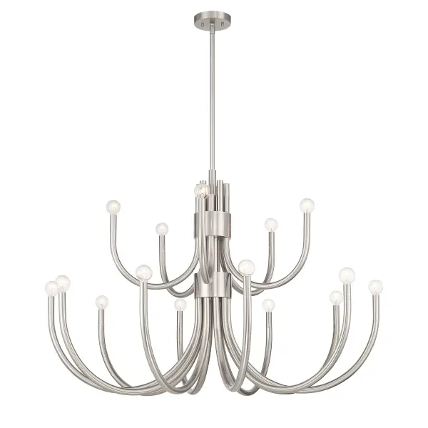 Sorrento 15-Light Chandelier in Satin Nickel - Image 5