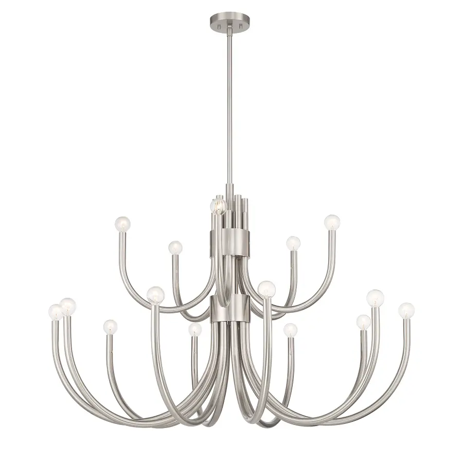 Sorrento 15-Light Chandelier in Satin Nickel - Image 5