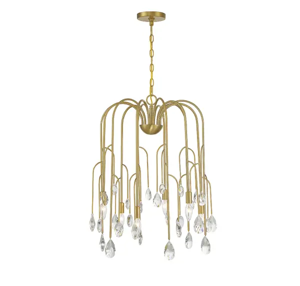Anholt 6-Light Chandelier in Noble Brass - Image 1