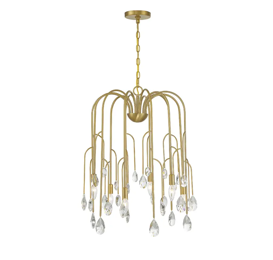 Anholt 6-Light Chandelier in Noble Brass - Image 1