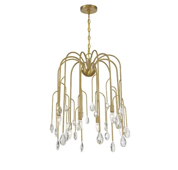 Anholt 6-Light Chandelier in Noble Brass - Image 3