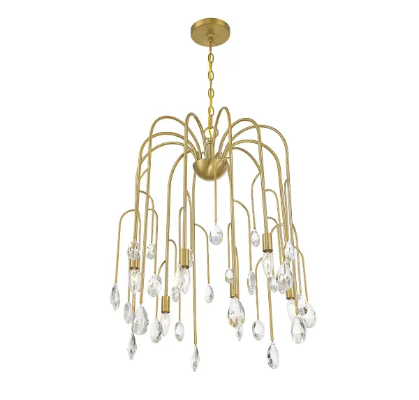 Anholt 6-Light Chandelier in Noble Brass - Image 4