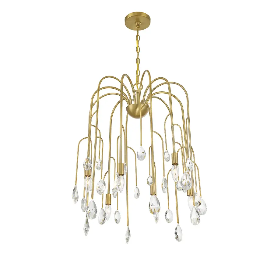 Anholt 6-Light Chandelier in Noble Brass - Image 4