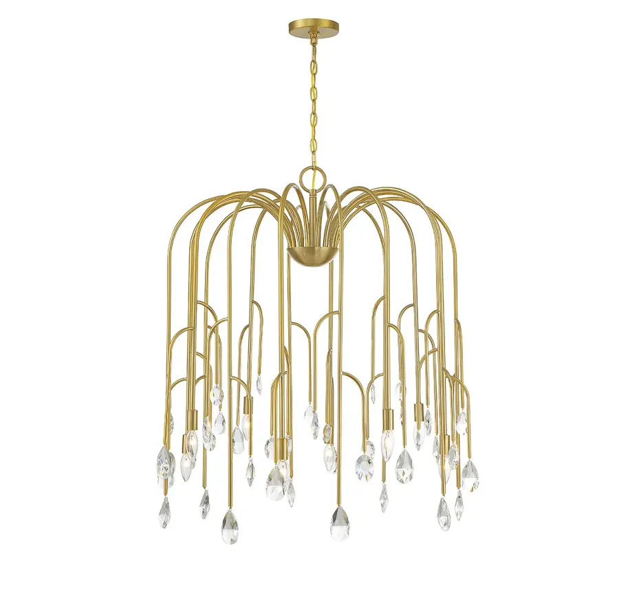 Anholt Eight Light Chandelier in Noble Brass - Image 1