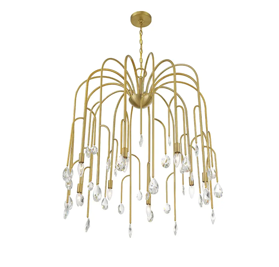 Anholt 8-Light Chandelier in Noble Brass - Image 4