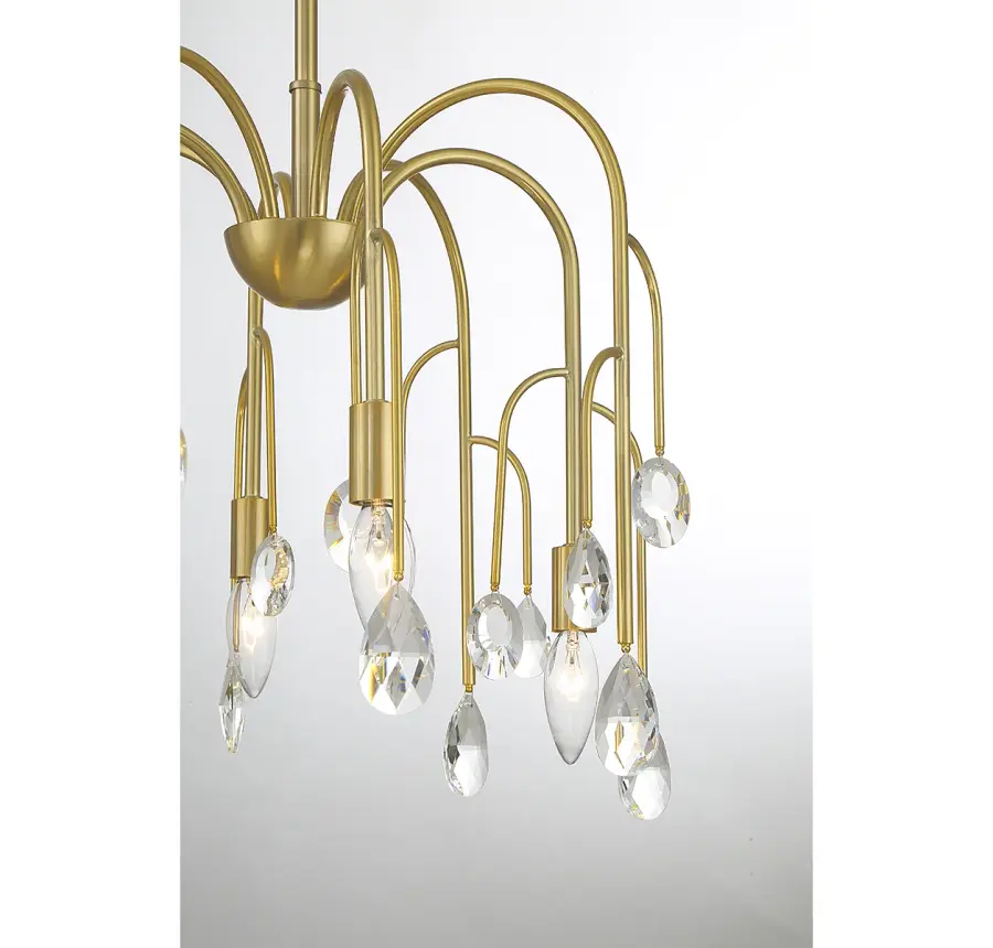 Anholt 8-Light Chandelier in Noble Brass - Image 6