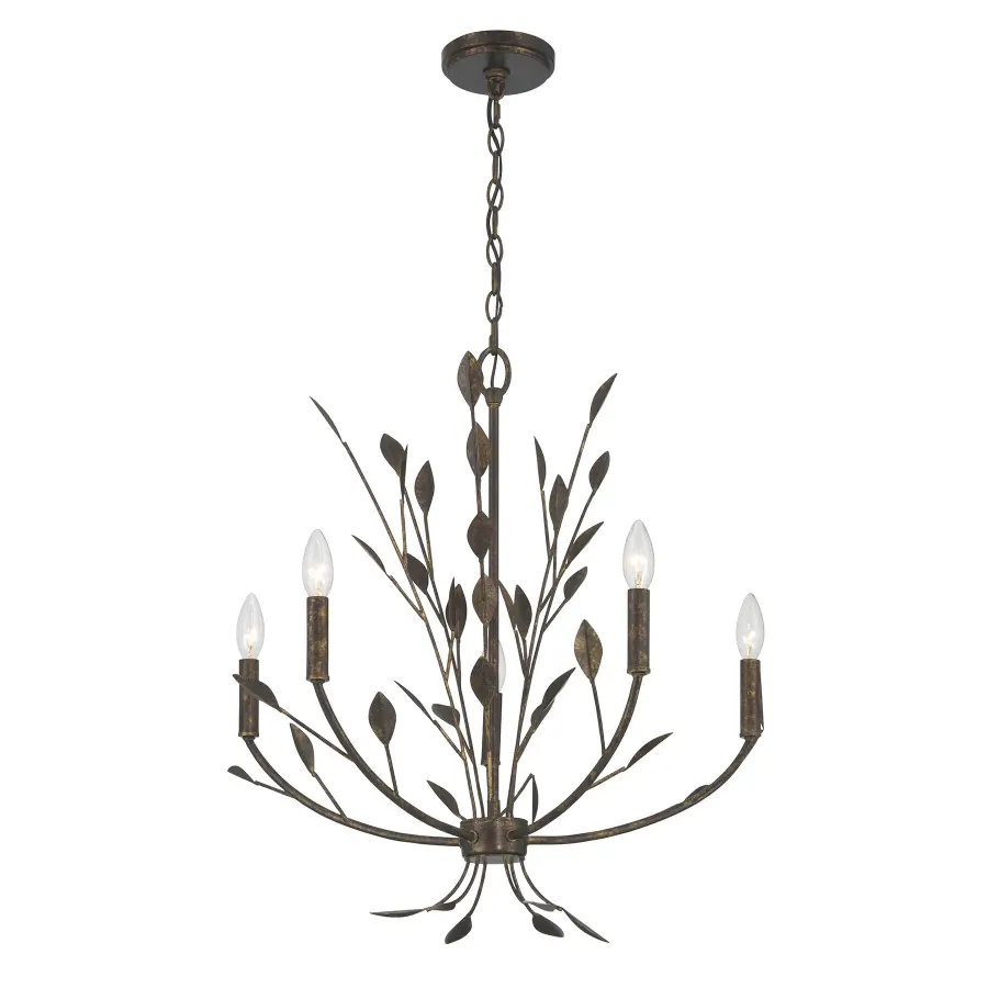 Laska 5-Light Chandelier in Enchanted Bronze by Breegan Jane - Image 3