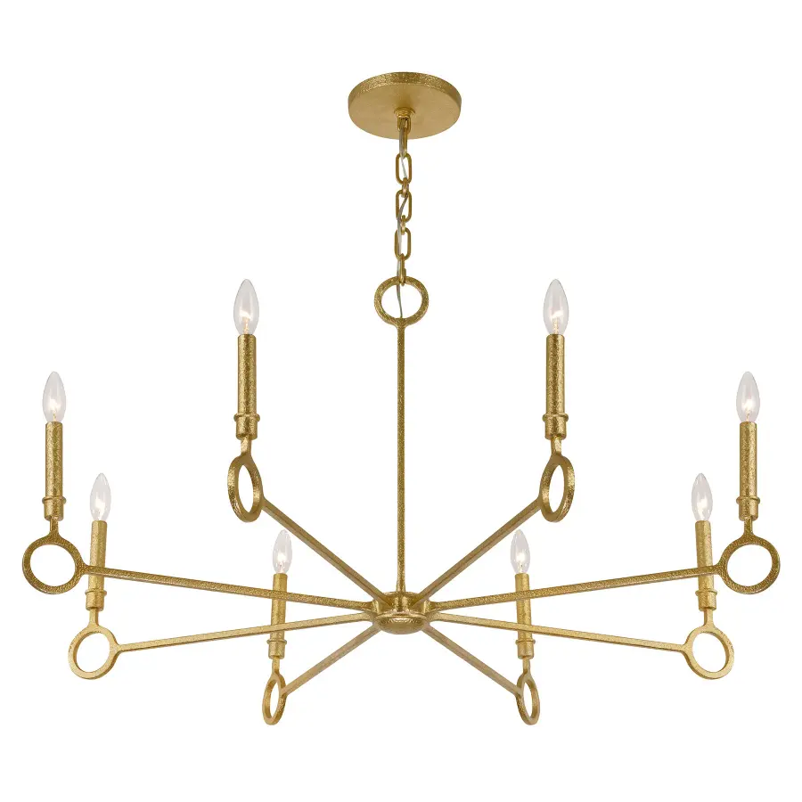 Noah 8-Light Chandelier in Gold Armory by Breegan Jane - Image 4