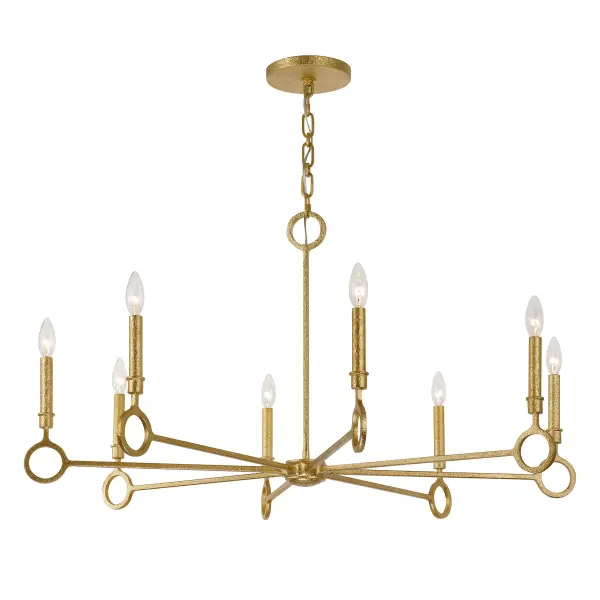 Noah 8-Light Chandelier in Gold Armory by Breegan Jane - Image 5