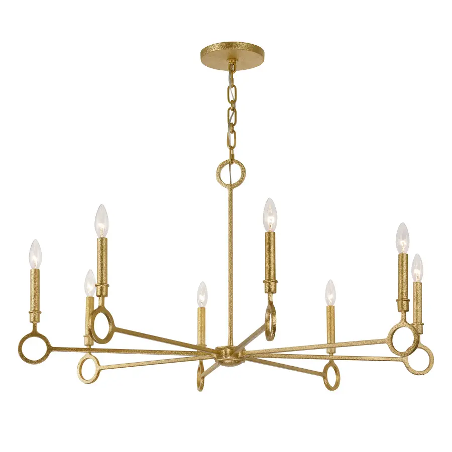 Noah 8-Light Chandelier in Gold Armory by Breegan Jane - Image 5
