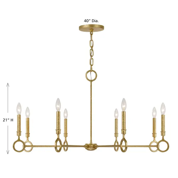 Noah 8-Light Chandelier in Gold Armory by Breegan Jane - Image 8