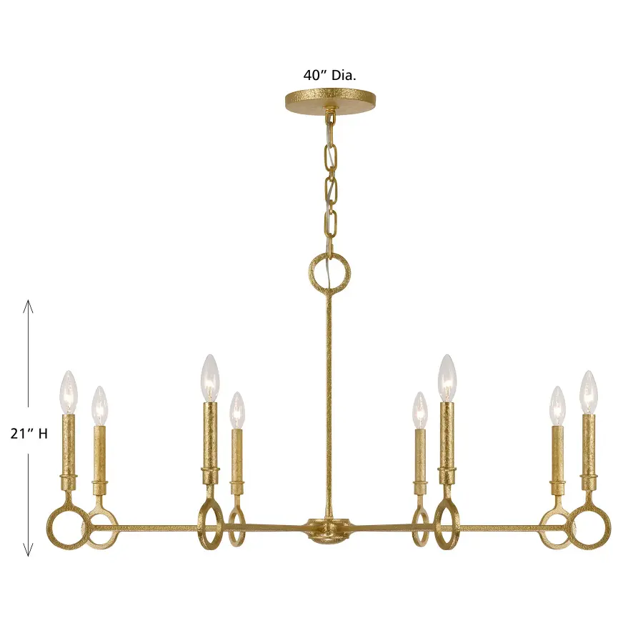 Noah 8-Light Chandelier in Gold Armory by Breegan Jane - Image 8