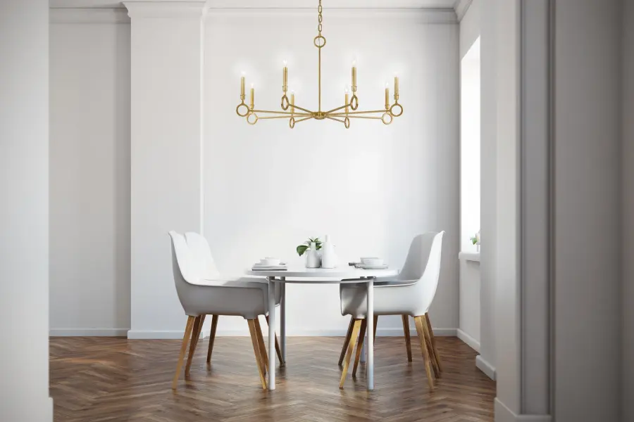Noah 8-Light Chandelier in Gold Armory by Breegan Jane - Image 10