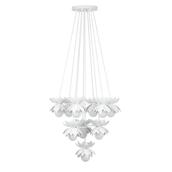 Pacha 10-Light Chandelier in White Cashmere by Breegan Jane - Image 2