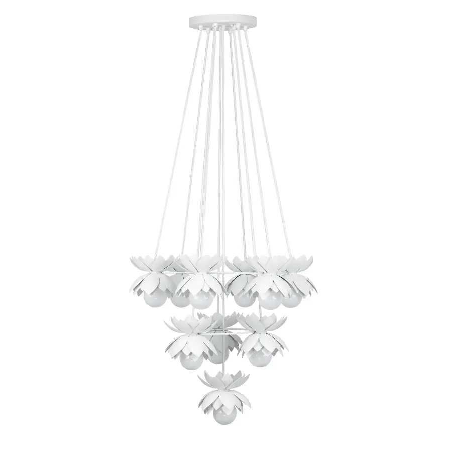 Pacha 10-Light Chandelier in White Cashmere by Breegan Jane - Image 2