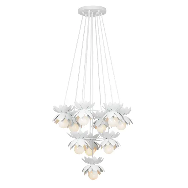 Pacha 10-Light Chandelier in White Cashmere by Breegan Jane - Image 3
