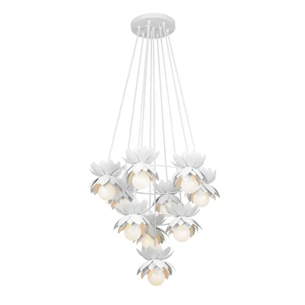 Pacha 10-Light Chandelier in White Cashmere by Breegan Jane - Image 4