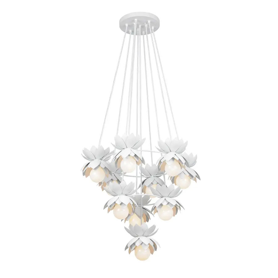 Pacha 10-Light Chandelier in White Cashmere by Breegan Jane - Image 4