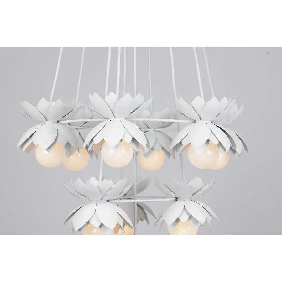 Pacha 10-Light Chandelier in White Cashmere by Breegan Jane - Image 5